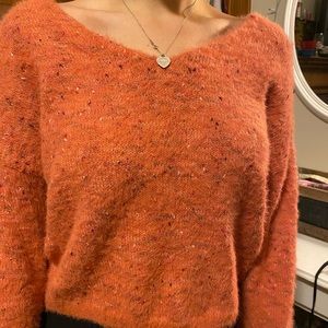 Coral flecked sweater